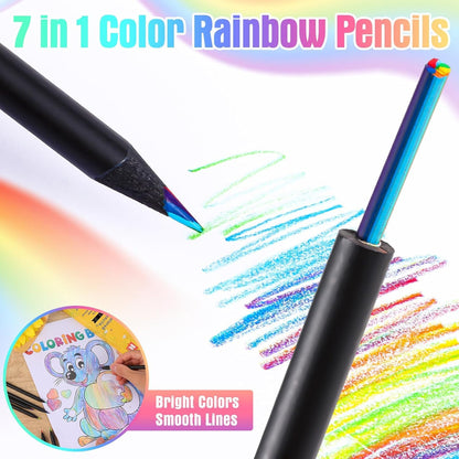 Rainbow Pencil Set for Drawing & Coloring.