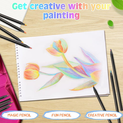 Rainbow Pencil Set for Drawing & Coloring.